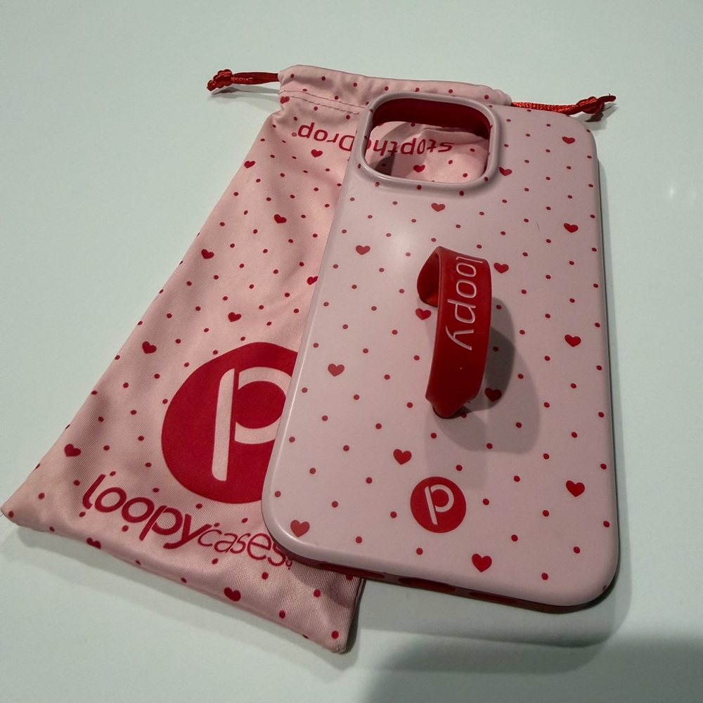 Loopy Case Red Heart Design Phone Case